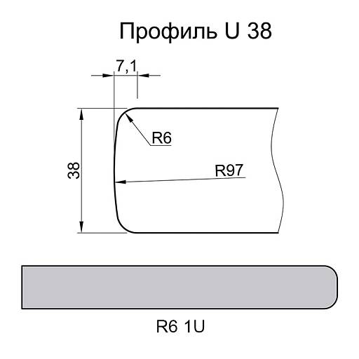 Камінь гріджіо сірий Стільниця Luxeform 4200х600x38мм 2