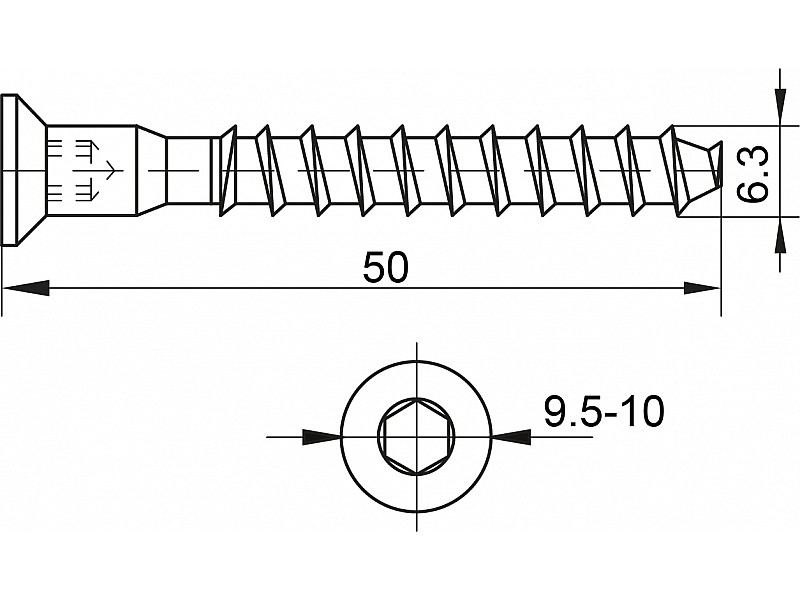 Конфірмат 6,3х50 2