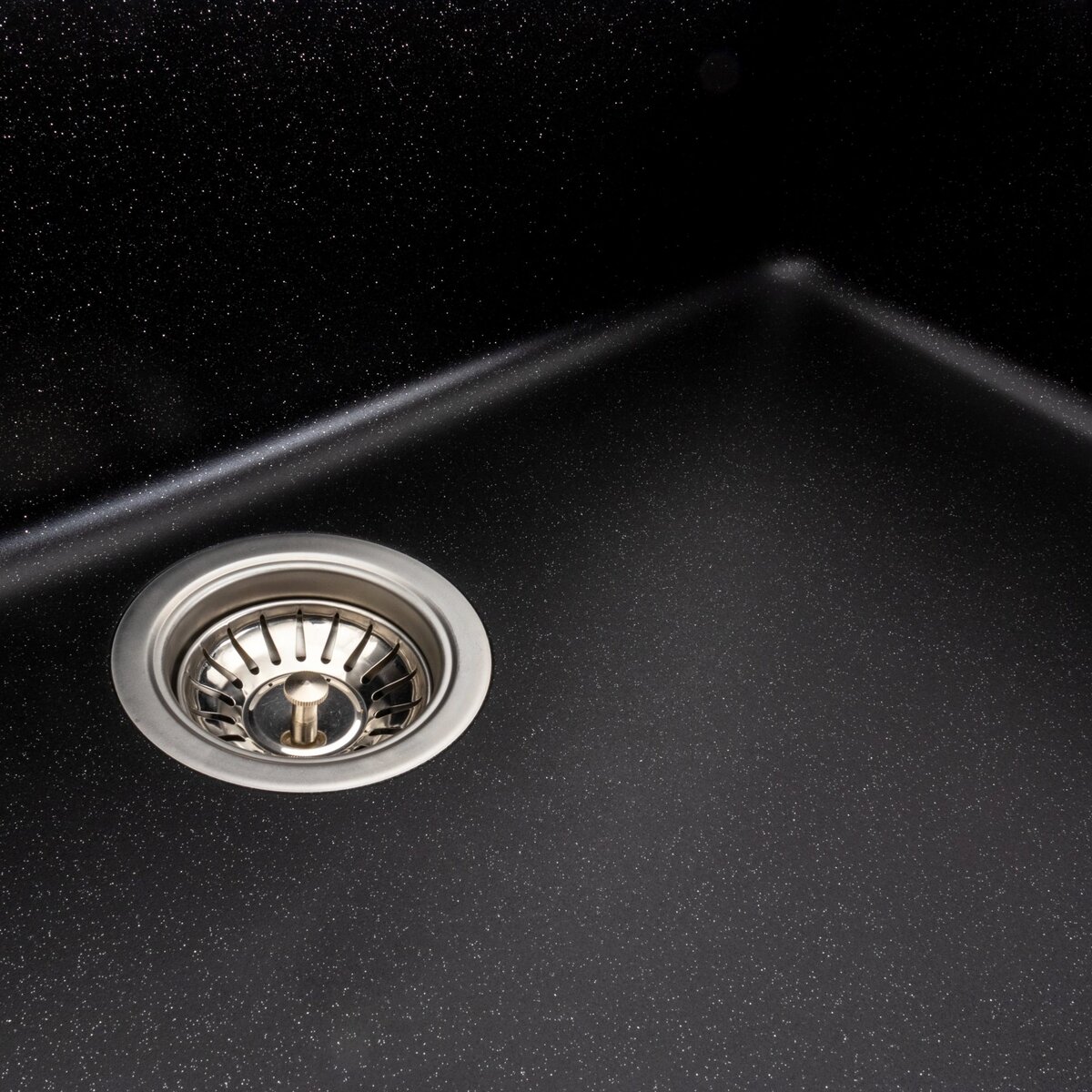 Гранітна мийка для кухні Platinum 7945 Paruana матова Чорний металік 5