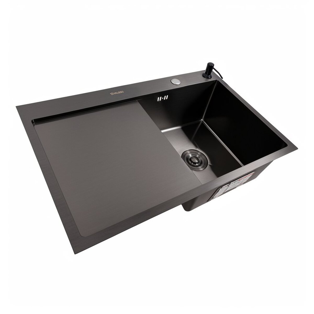 Кухонна мийка CM 78*50 R чорна PVD VALESO Handmade (круглий сифон 3,0/0,8) 2