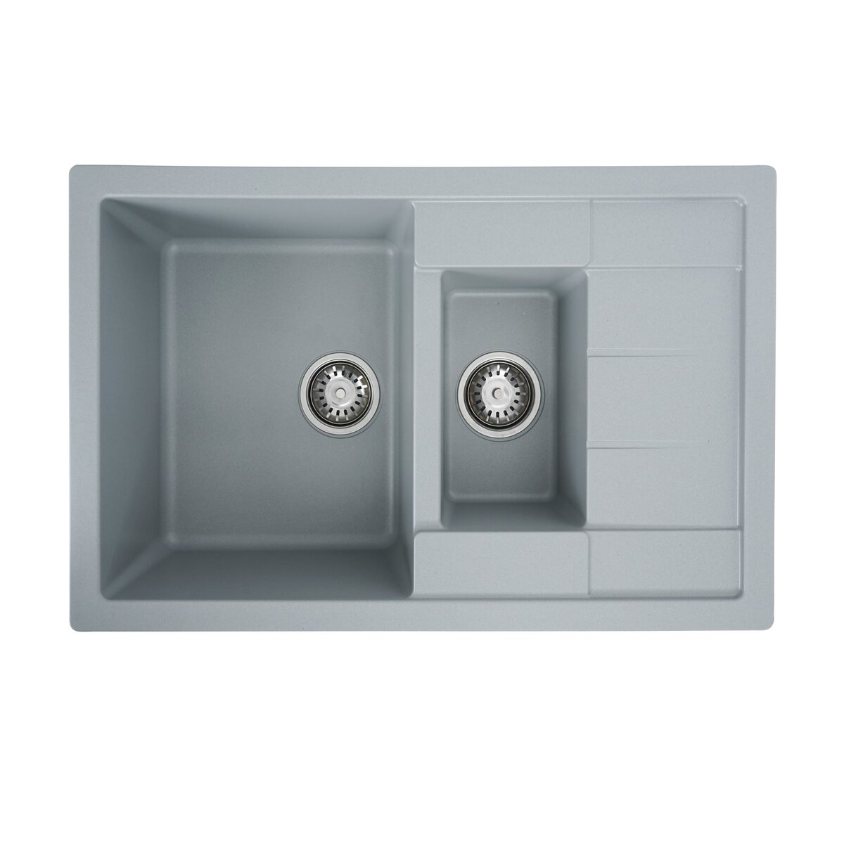 Гранітна мийка для кухні VALESO TOSKANA 7850W матова Сірий металік 4