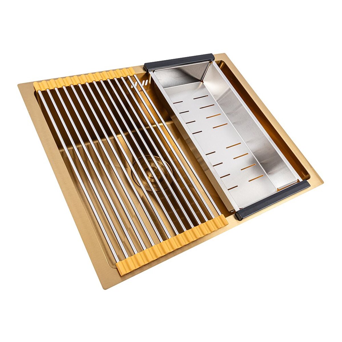 Кухонна мийка Valeso Handmade CM 54*44 Workstation золото PVD, монтаж під стільницю 8