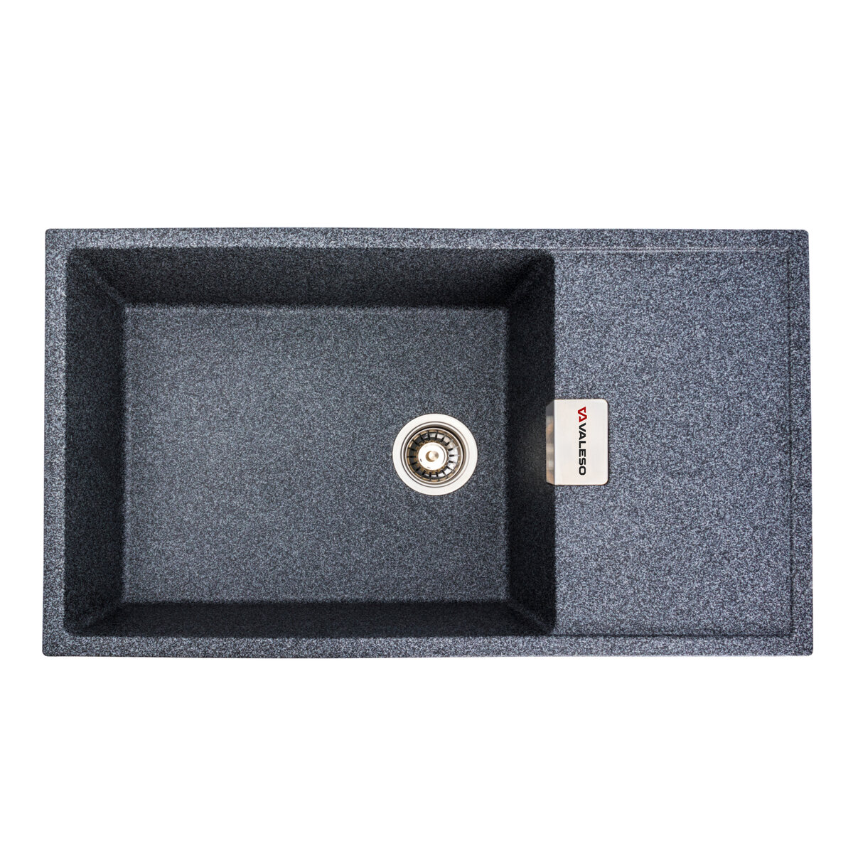 Гранітна мийка для кухні VALESO 8650 DIAMOND матова (графіт)