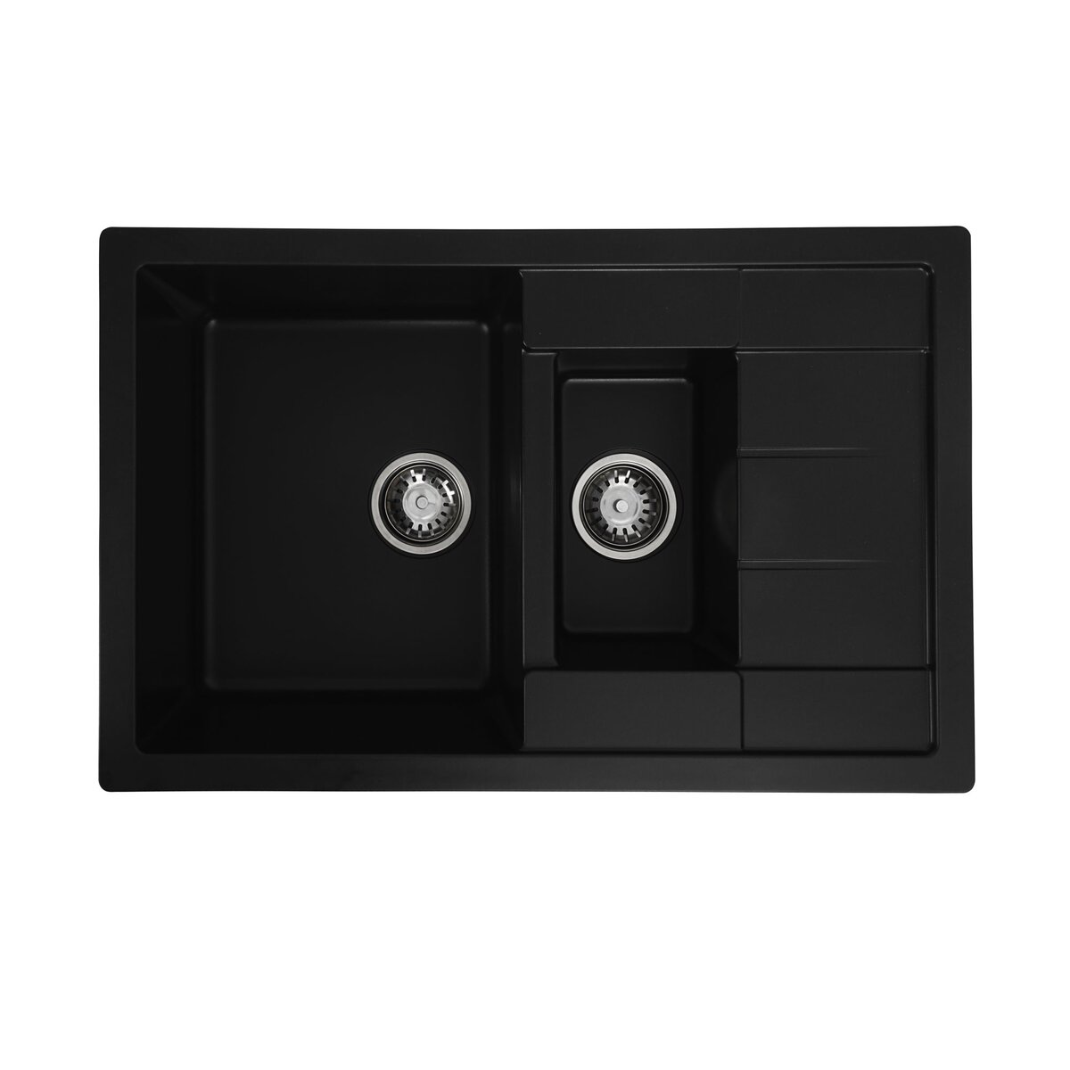 Гранітна мийка для кухні VALESO TOSKANA 7850W матова Чорна